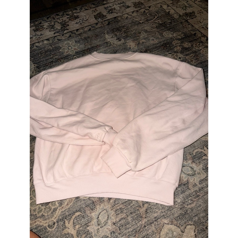 Skims Light Pink Crewneck Long Sleeve Cotton Fleece - Picture 4 of 4